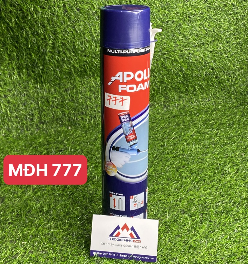 Keo bọt nở foam Apollo 750ml dùng vòi (Mã đặt hàng: 777)