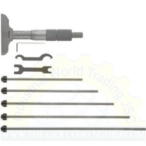 Panme cơ khí đo sâu Mitutoyo 129-112, 0-150mm/0.01mm (Đế đo 63.5mm) (Mã đặt hàng: 4538)