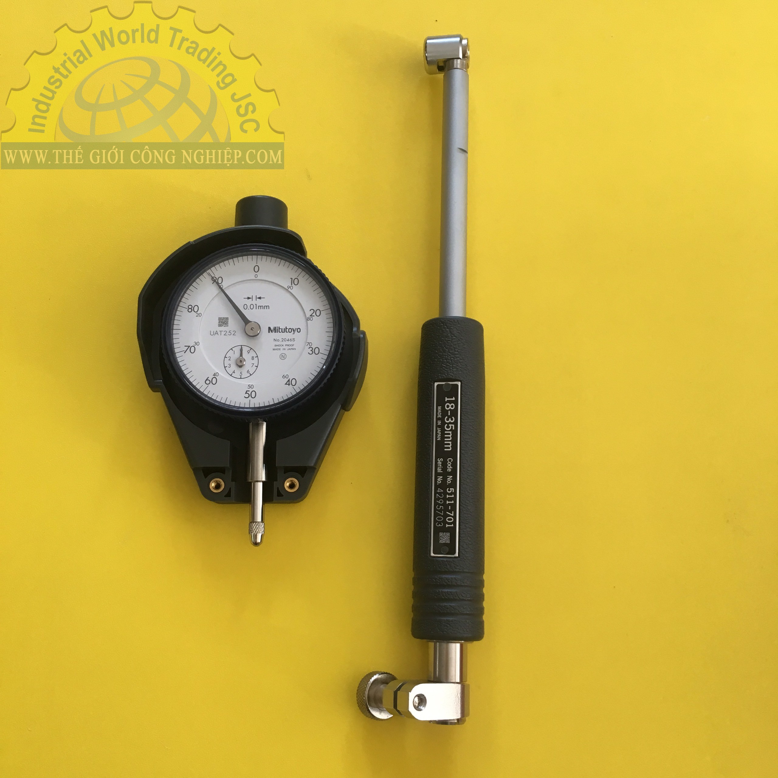 Bộ đồng hồ đo lỗ Mitutoyo 511-711, 18-35mm/0.01mm (Mã đặt hàng: 6216)